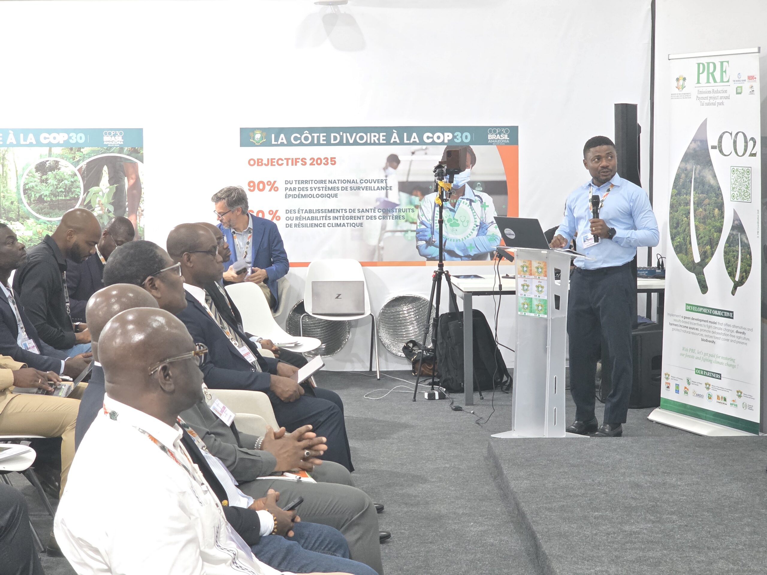 Side-event COP30 Belém : Retour sur la présentation du Projet PRE au Pavillon de la Côte d’Ivoire